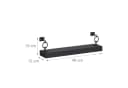 relaxdays Wandregal 2er Set Schwarz MDF & Eisen Bild 4