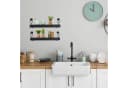 relaxdays Wandregal 2er Set Schwarz MDF & Eisen Bild 5