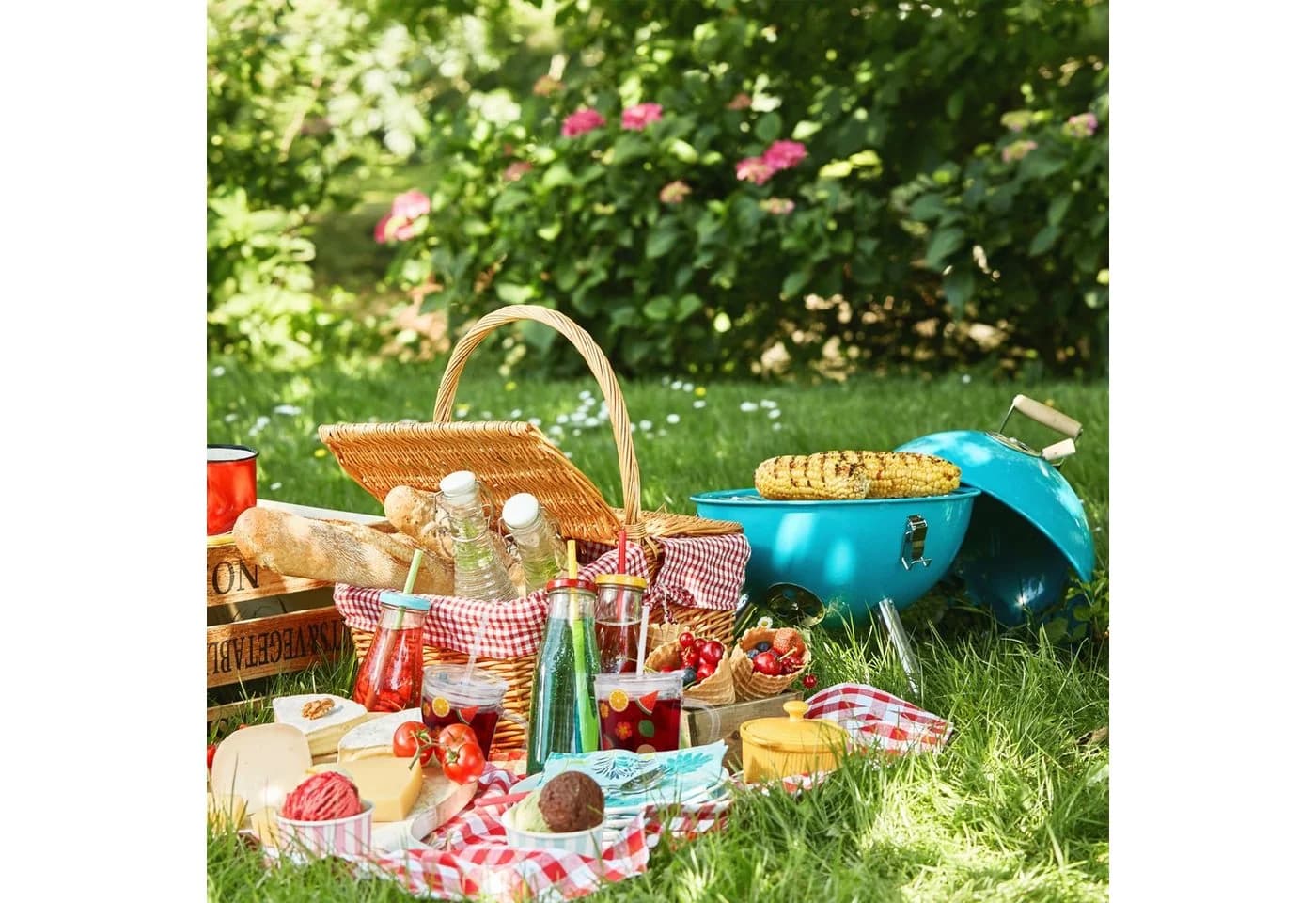 relaxdays Kinderbecher 2er Set mit Henkel, Deckel & Strohhalm, Glas, orange/rot - Bild 5
