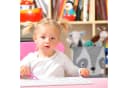 relaxdays Aufbewahrungskorb Kinder Waschbär Grau/Rosa Schwarz Bild 3