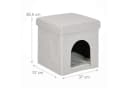 relaxdays Katzenhöhle faltbar beige mit weicher Einlage Bild 4