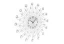 relaxdays Wanduhr Diamant Ø 50 cm Silber mit funkelnden Kristallen Bild 2