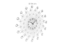 relaxdays Wanduhr Diamant Ø 50 cm Silber mit funkelnden Kristallen Bild 4
