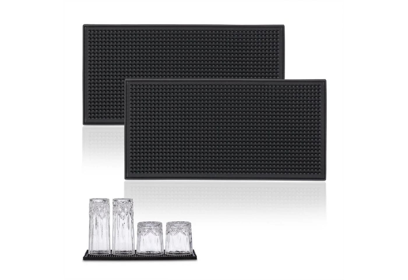 relaxdays Barmatte 2er Set Schwarz PVC - Bild 2