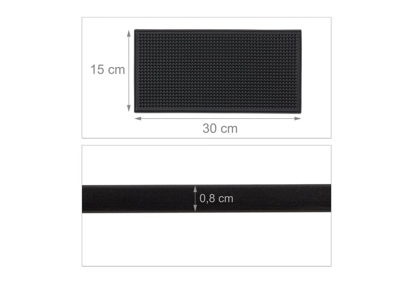 relaxdays Barmatte 2er Set Schwarz PVC - Bild 4