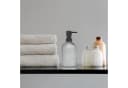 relaxdays Seifenspender Glas 3er Set Transparent-Schwarz Bild 1