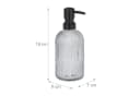 relaxdays Seifenspender Glas 3er Set Transparent-Schwarz Bild 4
