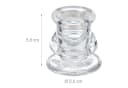 relaxdays Kerzenständer Stabkerzenhalter Glas 6er Set Transparent Bild 4