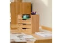 RELAXDAYS Schreibtisch Organizer mit 3 Schubladen Bambus Braun Bild 1
