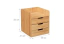 RELAXDAYS Schreibtisch Organizer mit 3 Schubladen Bambus Braun Bild 4