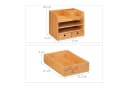 relaxdays Schreibtisch-Organizer mit 2 Schubladen Bambus Bild 4