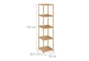 relaxdays Badregal Bambus 5 Ablagen Natur Bild 4