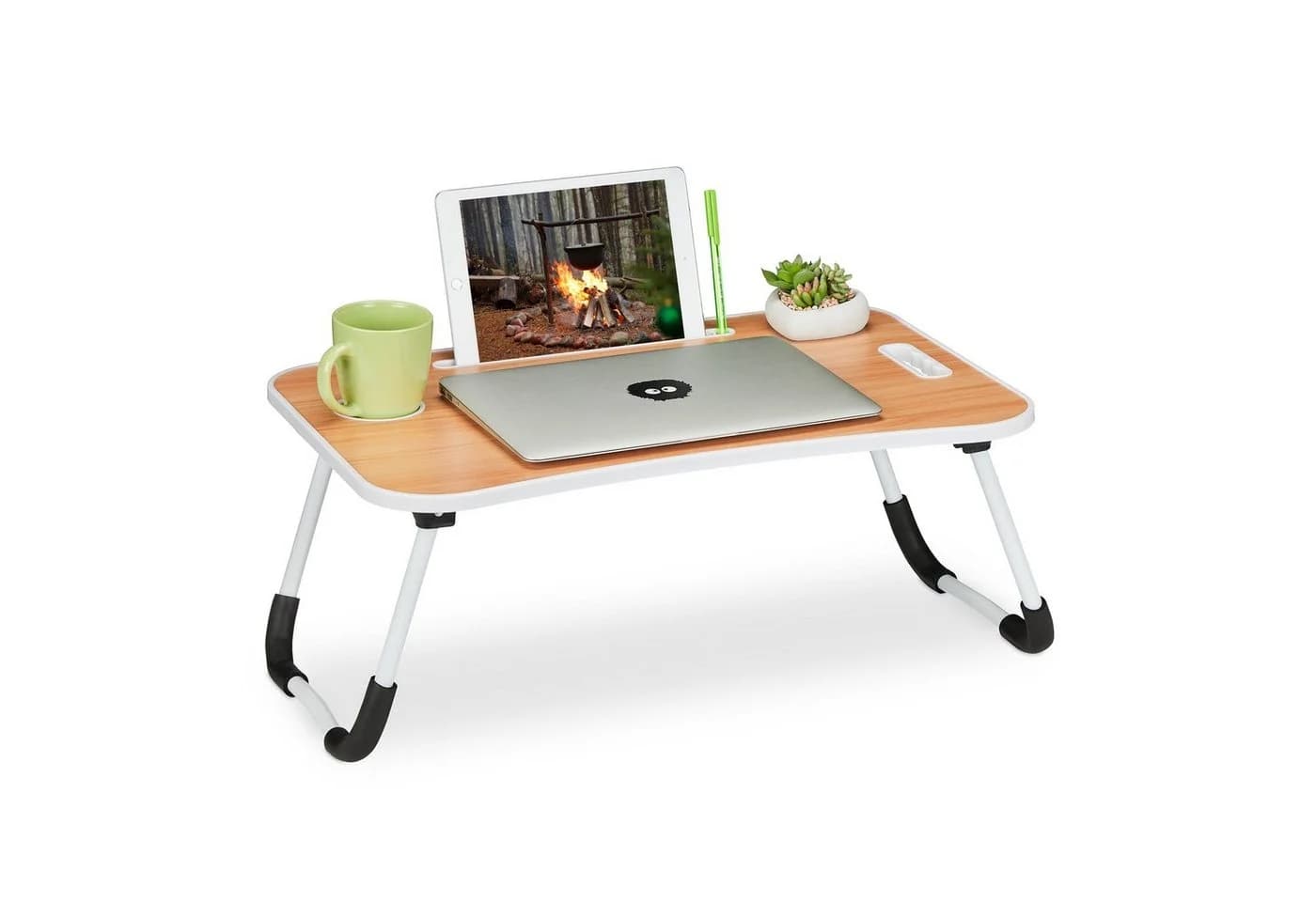 relaxdays Laptoptisch Klappbarer Laptoptisch Hellbraun - Bild 2