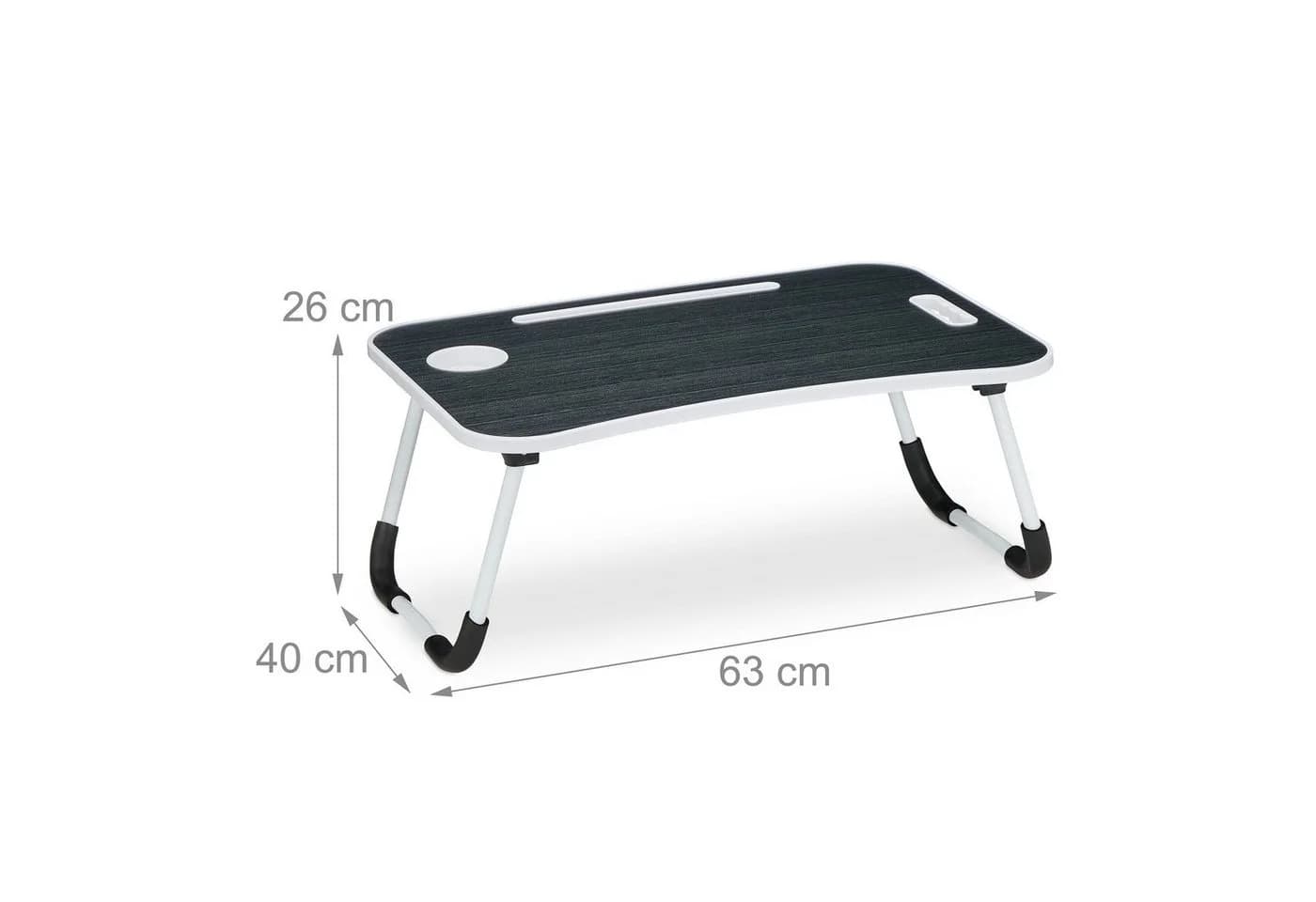 relaxdays Klappbarer Laptoptisch Schwarz Weiß - Bild 4