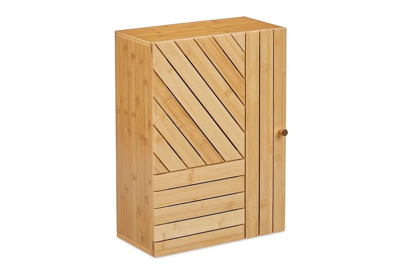 relaxdays Hängeschrank Bad aus Bambus Natur/Gold - Bild 2