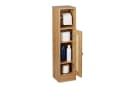 relaxdays Toilettenpapierhalter stehend Holzoptik Braun mit Rattan Bild 2