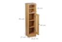 relaxdays Toilettenpapierhalter stehend Holzoptik Braun mit Rattan Bild 4