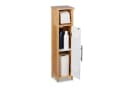 relaxdays Toilettenpapierhalter stehend Holzoptik Weiß/Bambus Bild 2