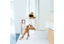 relaxdays Toilettenpapierhalter stehend Holzoptik Weiß/Bambus Bild 3