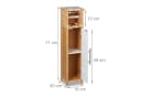 relaxdays Toilettenpapierhalter stehend Holzoptik Weiß/Bambus Bild 4