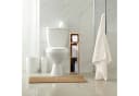 relaxdays Toilettenpapierhalter stehend Holzoptik Weiß/Bambus Bild 5