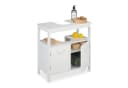 relaxdays Waschbeckenunterschrank mit Seilgriffen Weiß Bild 2