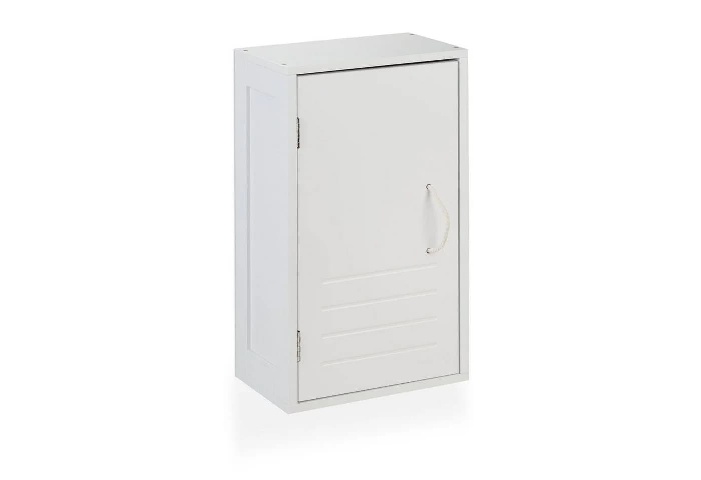 relaxdays Hängeschrank Weiß Bad Hängeschrank mit Magnetverschluss - Bild 2