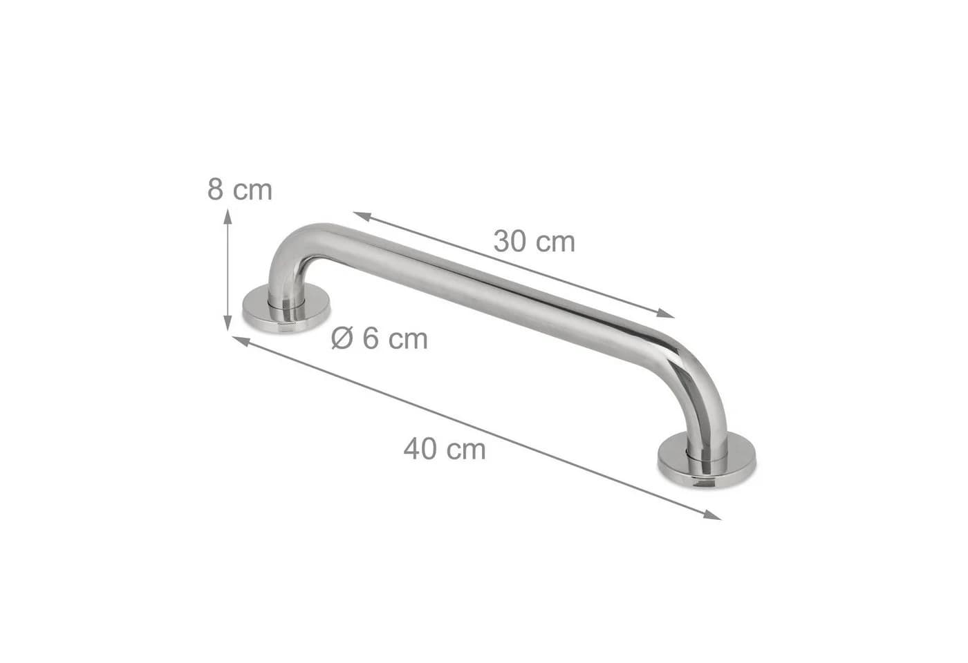 relaxdays Haltegriff aus Edelstahl, belastbar bis 200 kg, Silber - Bild 4