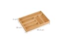 relaxdays Besteckkasten Bambus 6 Fächer Natur Bild 1