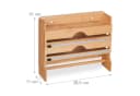 relaxdays Wandrollenhalter aus Bambus 3-in-1 mit Schneider Bild 4