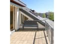 relaxdays Gartenbank mit Sitzauflage Schwarz Anthrazit Bild 5