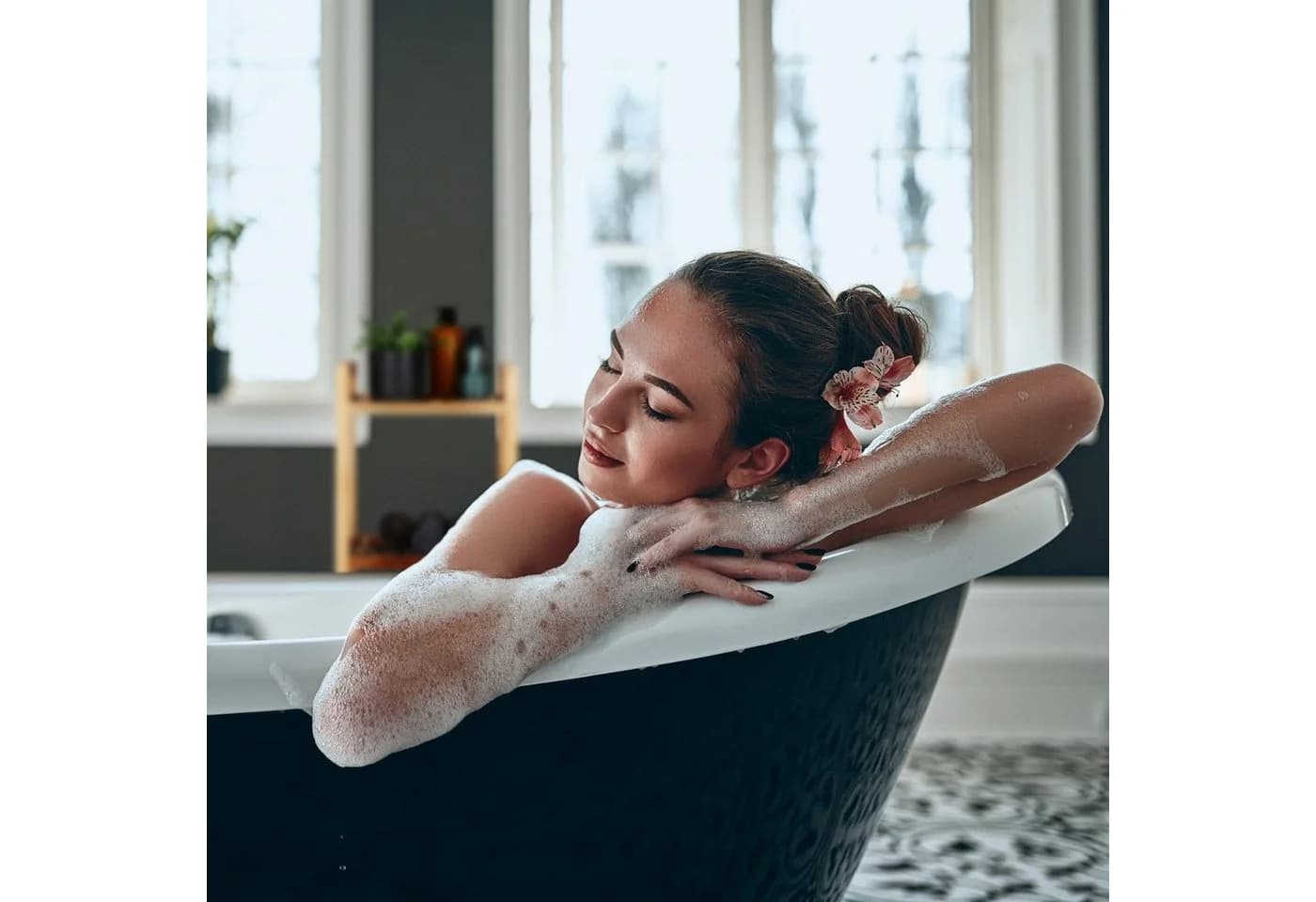 relaxdays Badregal 3 Ablagen Walnuss Optike Holzoptik - Bild 3