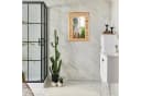 relaxdays Badspiegel mit Ablage Walnussholz Bild 1
