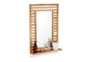 relaxdays Badspiegel mit Ablage Walnussholz Bild 2