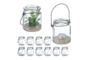 relaxdays Windlicht Glas 12er Set Transparent/Schwarz Bild 2