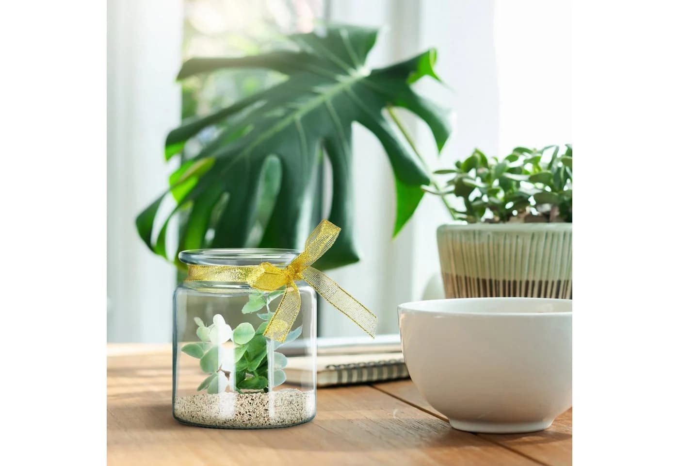 relaxdays Windlicht 12er Set Transparent Gold Glas - Bild 5