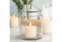 relaxdays Windlicht 12er Set Transparent Glas Teelichthalter Bild 1
