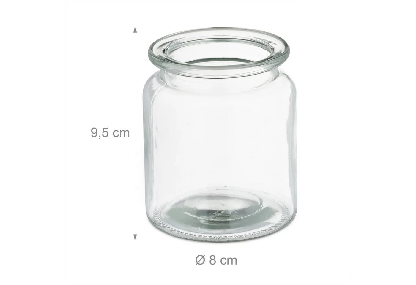 relaxdays Windlicht 12er Set Transparent Glas Teelichthalter - Bild 4