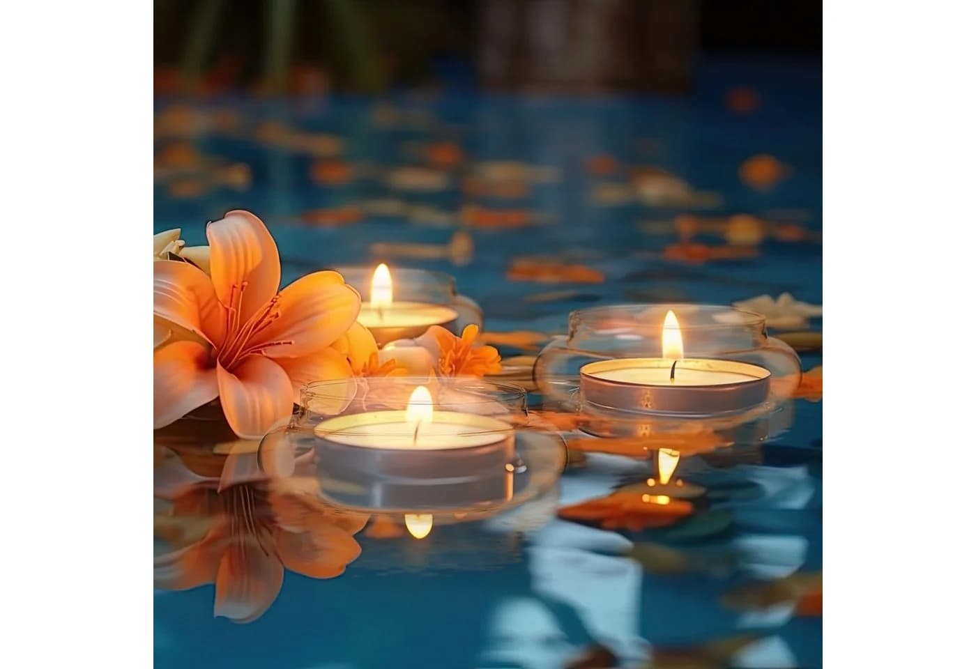 relaxdays Schwimmwindlichter 12er Set Transparent Glas