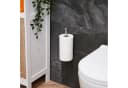 relaxdays Toilettenpapierhalter Selbstklebend Silber Edelstahl Bild 3