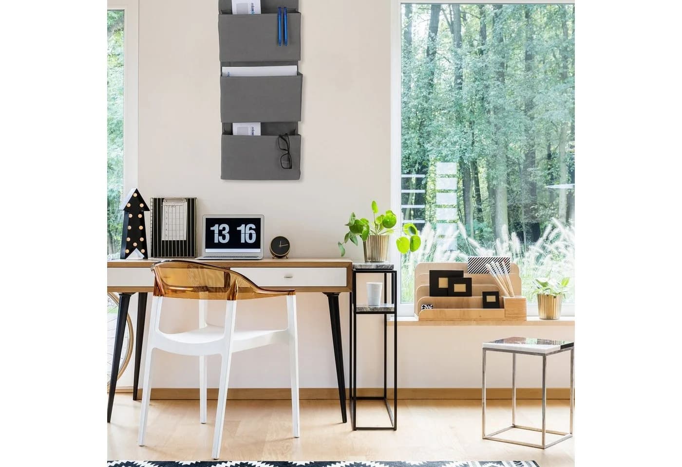 RELAXDAYS Hängeaufbewahrung Organizer mit 3 Fächern Grau
