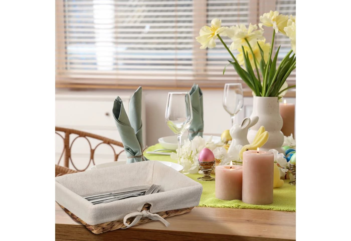 relaxdays Brotkorb 3er Set Natur Braun mit Stoffeinsatz