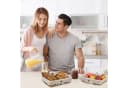 relaxdays Brotkorb 3er Set Natur Braun mit Stoffeinsatz Bild 3