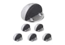 relaxdays Türstopper Boden 6er Set Edelstahl Silber Schwarz Bild 2