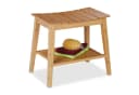 relaxdays Badhocker Bambus mit Ablage Natur Bild 2