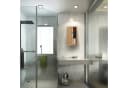 relaxdays Hängeschrank Bambus Natur Weiß Badezimmerschrank Lamellen Design Bild 5