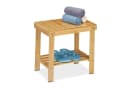 relaxdays Badhocker aus Bambus mit Ablage Natur Bild 2