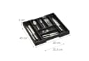 RELAXDAYS Besteckkasten Ausziehbar Bambus Schwarz Bild 1