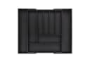 relaxdays Ausziehbarer Besteckkasten Bambus Schwarz Bild 2