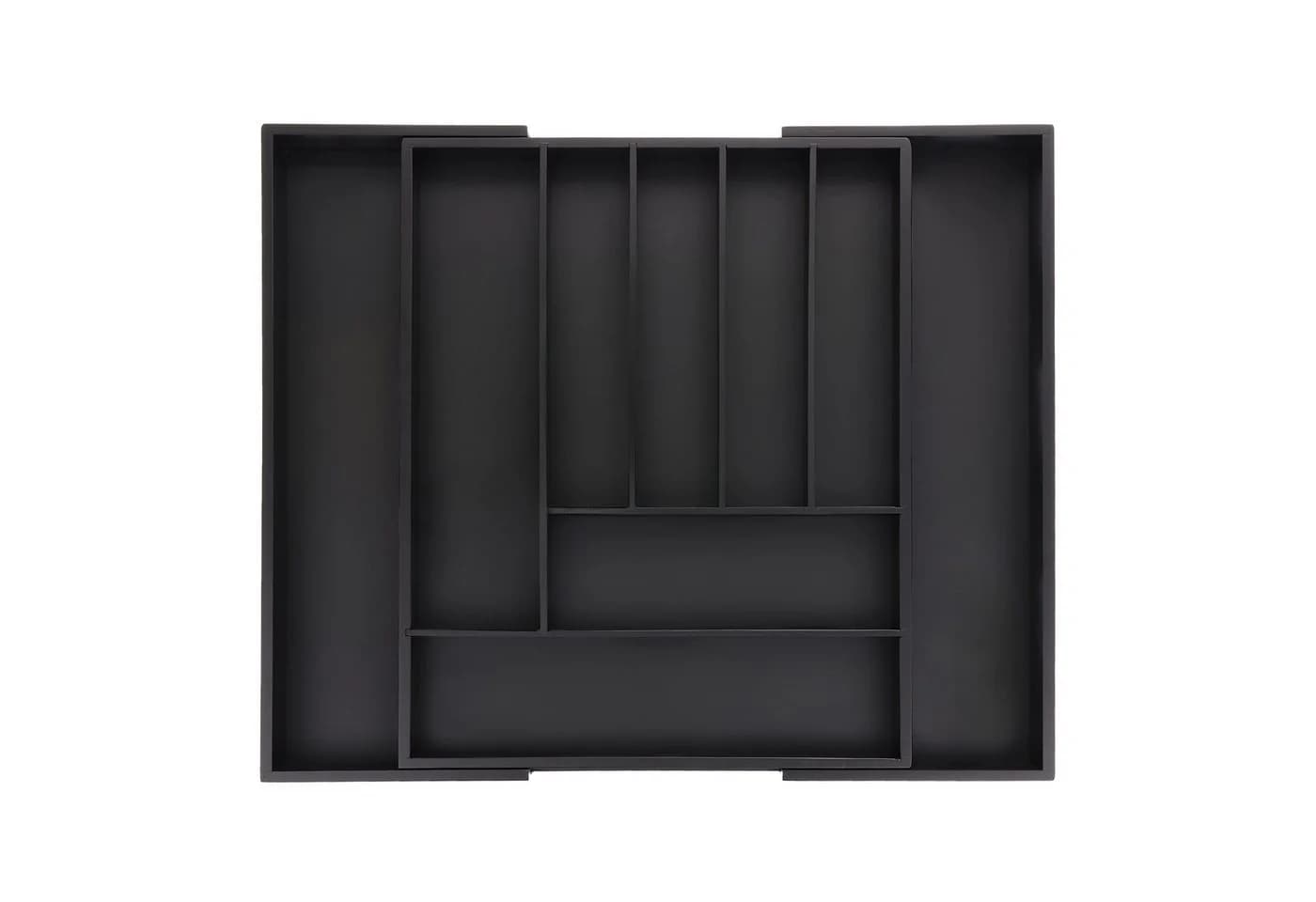 relaxdays Ausziehbarer Besteckkasten Bambus Schwarz - Bild 2